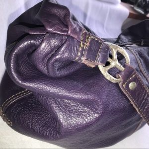 ☘️LUCKY BRAND☘️Purple Leather “Peace” Shoulder Bag